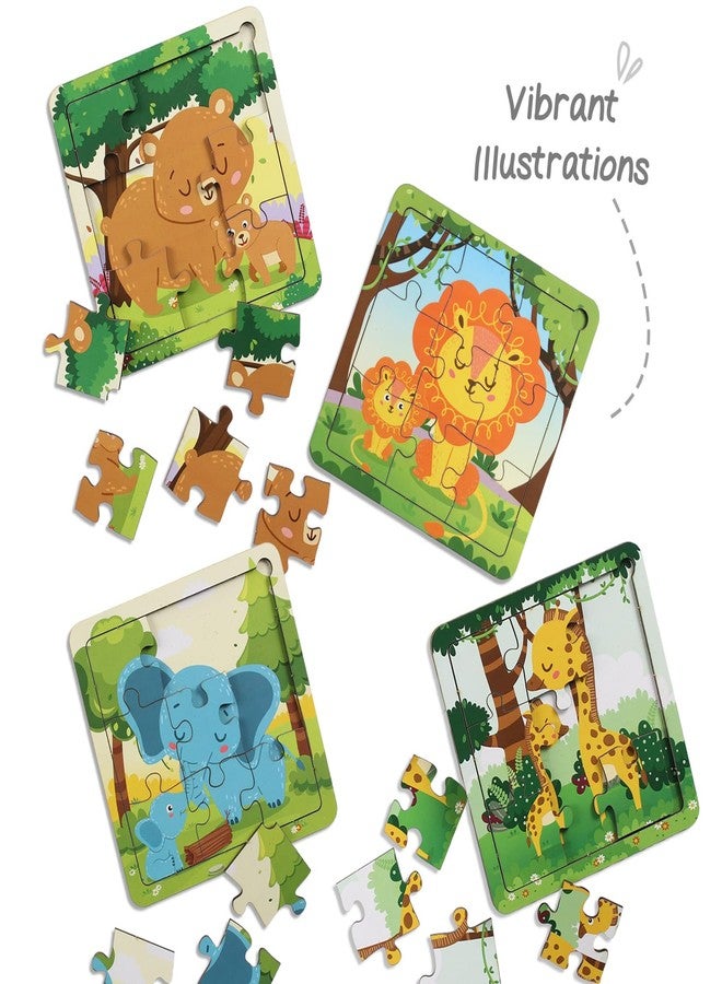 FIRSTCRY INTELLISKILLS Premium Jungle Jigsaw Puzzle for Kids, 36 Pcs Wooden Animal Jigsaw Puzzle for Girl & Boy, Learning & Education Toy for 3+ Years, Brain Booster Game, Motor Skills,Birthday Gift - Image 3